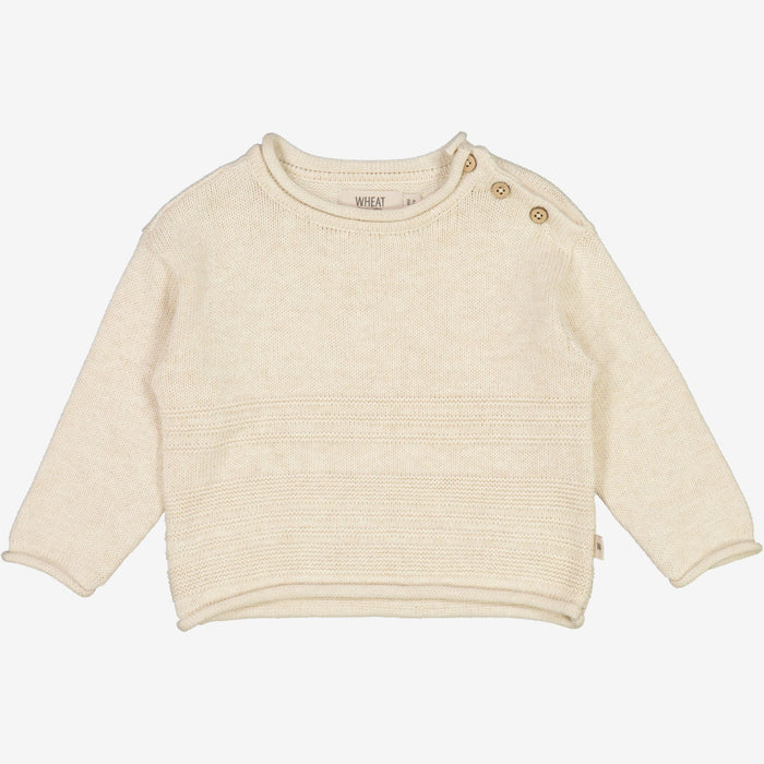 Wheat Main  Knit Pullover Gunnar | Baby Knitted Tops 1101 cloud melange