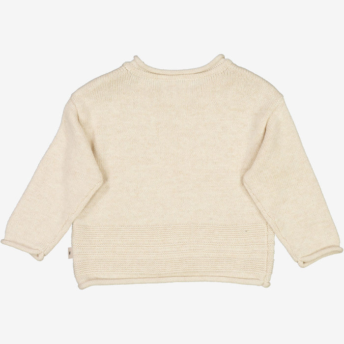 Wheat Main  Knit Pullover Gunnar | Baby Knitted Tops 1101 cloud melange