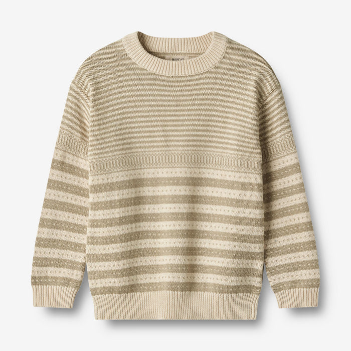 Wheat Main Knit Pullover Jan Knitted Tops 0172 grey sand