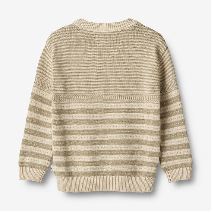 Wheat Main Knit Pullover Jan Knitted Tops 0172 grey sand