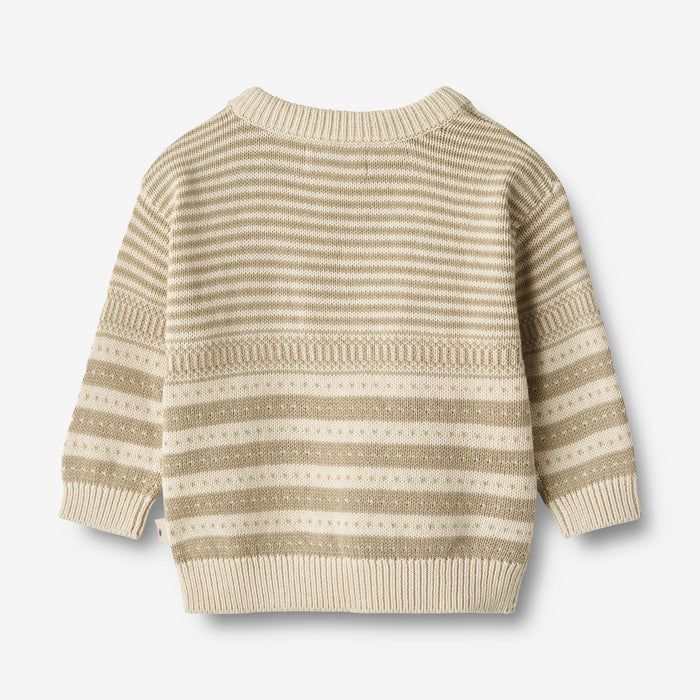 Wheat Main Knit Pullover Jan Knitted Tops 0172 grey sand