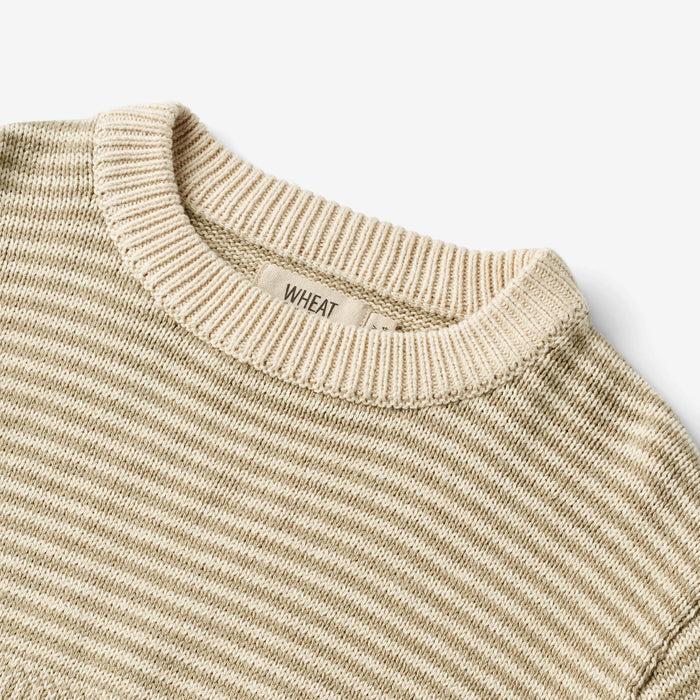 Wheat Main Knit Pullover Jan Knitted Tops 0172 grey sand