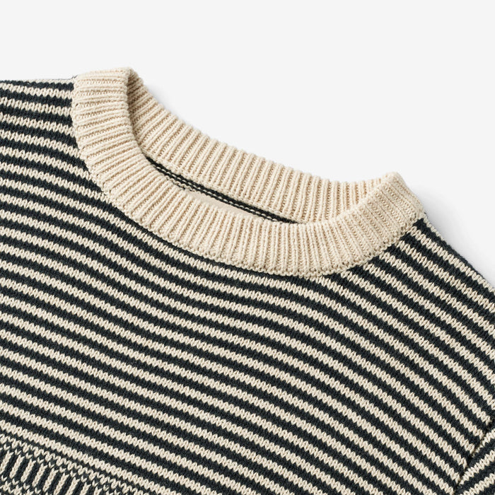 Wheat Main Knit Pullover Jan Knitted Tops 1432 navy