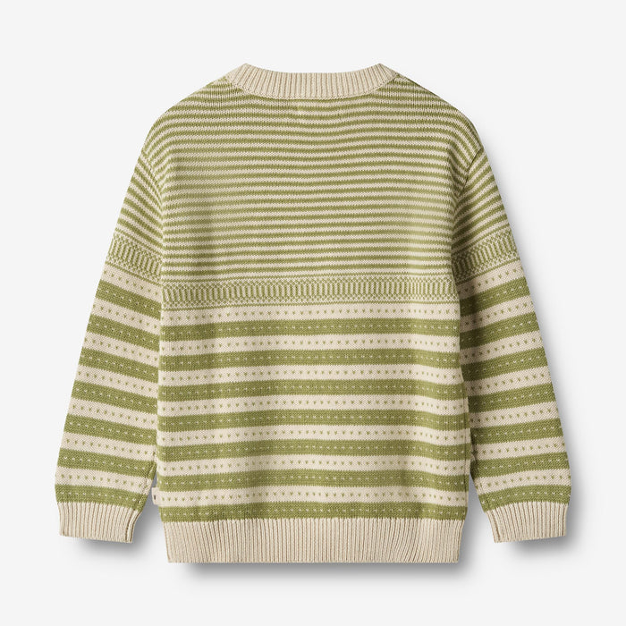 Wheat Main Knit Pullover Jan Knitted Tops 4122 sage