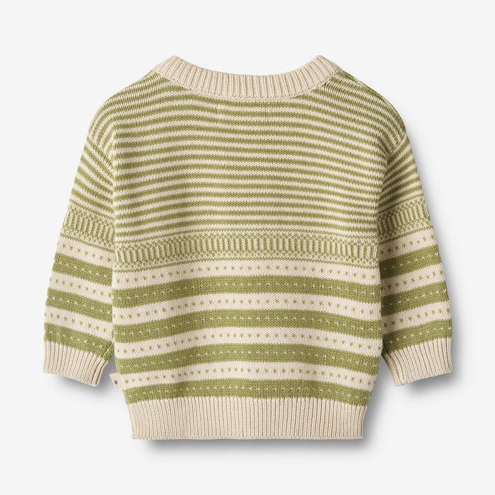 Wheat Main Knit Pullover Jan Knitted Tops 4122 sage