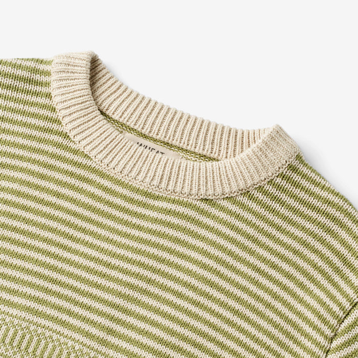 Wheat Main Knit Pullover Jan Knitted Tops 4122 sage