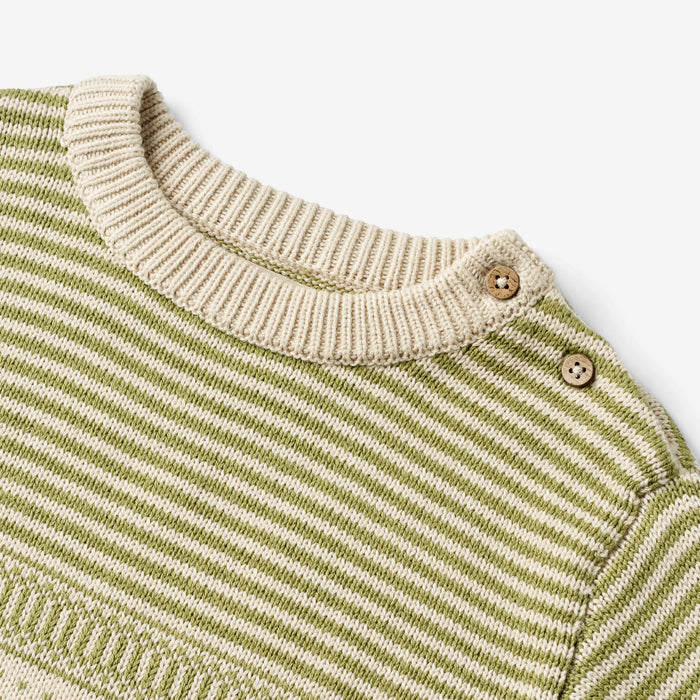 Wheat Main Knit Pullover Jan Knitted Tops 4122 sage