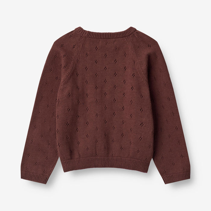 Wheat Main Knit Pullover Mira Knitted Tops 2118 aubergine
