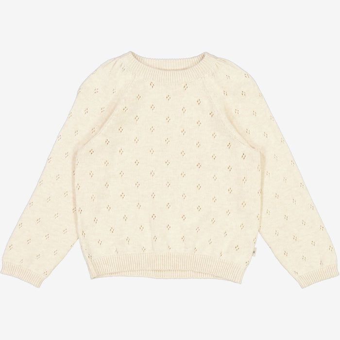 Wheat Main Knit Pullover Mira Knitted Tops 1101 cloud melange