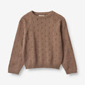 Wheat Main Knit Pullover Mira Knitted Tops 3004 cocoa brown