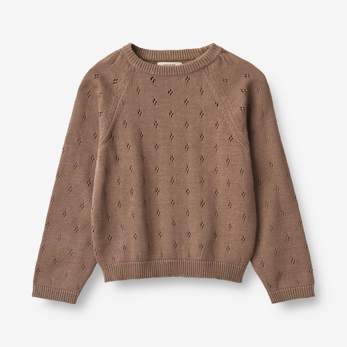 Wheat Main Knit Pullover Mira Knitted Tops 3004 cocoa brown