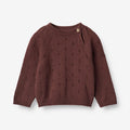 Wheat Main Knit Pullover Mira | Baby Knitted Tops 2118 aubergine
