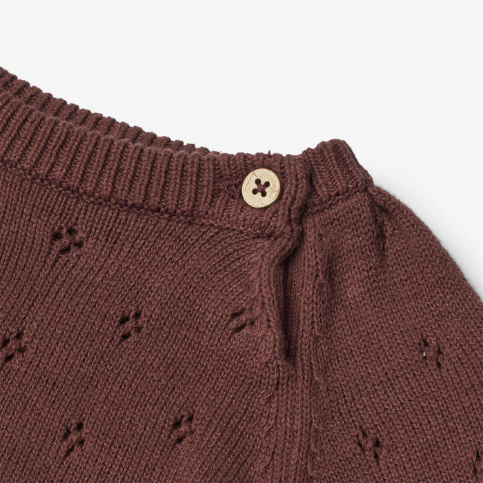Wheat Main Knit Pullover Mira | Baby Knitted Tops 2118 aubergine