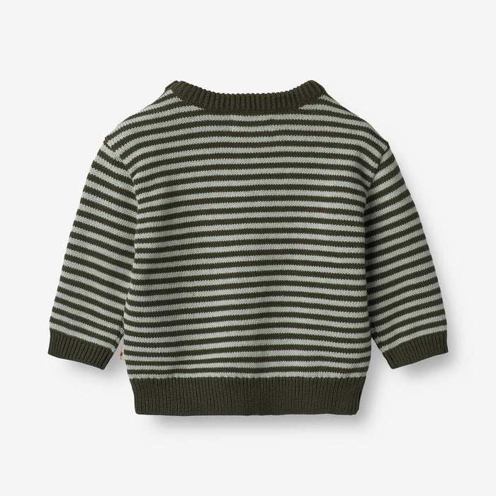 Wheat Main Knit Pullover Morgan | Baby Knitted Tops 1686 forest night stripe