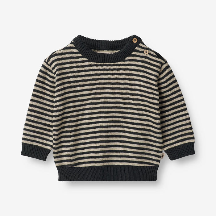 Wheat Main Knit Pullover Morgan | Baby Knitted Tops 1433 navy stripe
