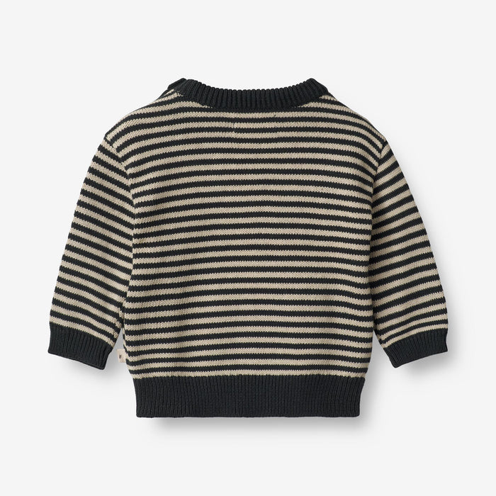 Wheat Main Knit Pullover Morgan | Baby Knitted Tops 1433 navy stripe