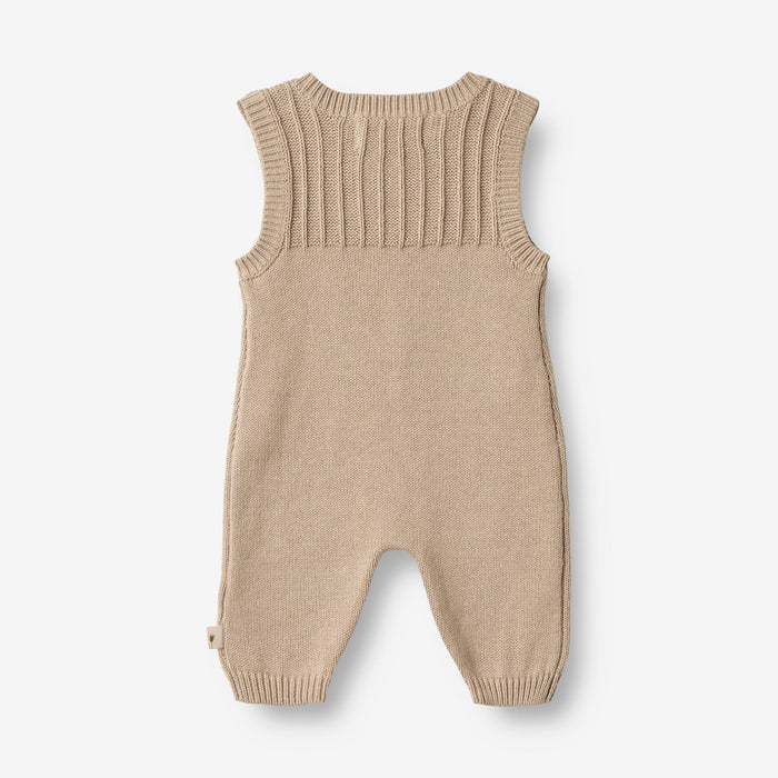 Wheat Main Knit Romper Vigge | Baby Suit 3231 soft beige
