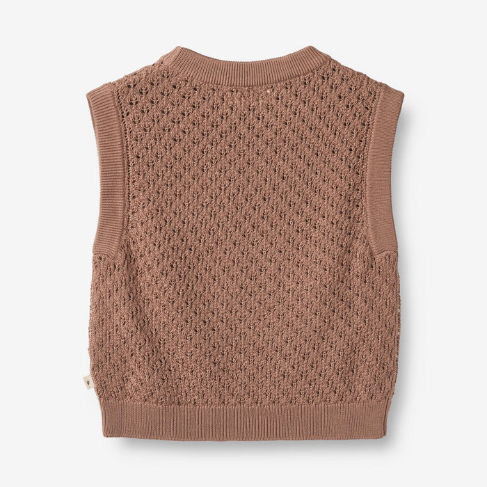Wheat Main Knit Vest Saga Knitted Tops 2121 berry dust