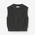 Wheat Main Knit Vest Saga Knitted Tops 0025 black coal