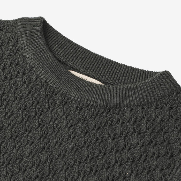 Wheat Main Knit Vest Saga Knitted Tops 0025 black coal