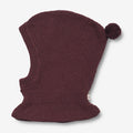 Wheat Outerwear Knitted Balaclava Pomi | Baby Outerwear acc. 2118 aubergine