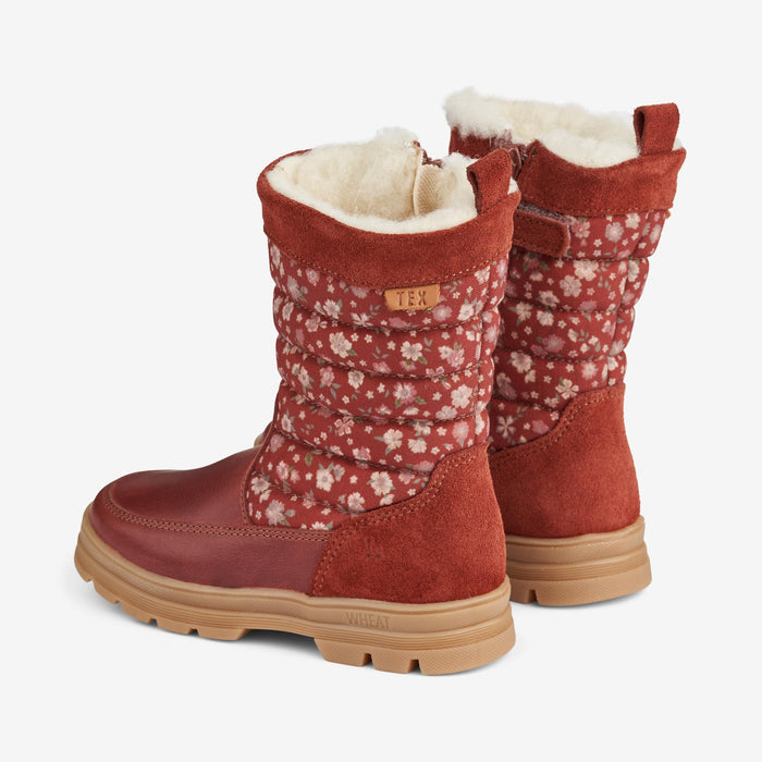 Wheat Footwear Koa High Tex Inside Zip Winter Footwear 2072 red