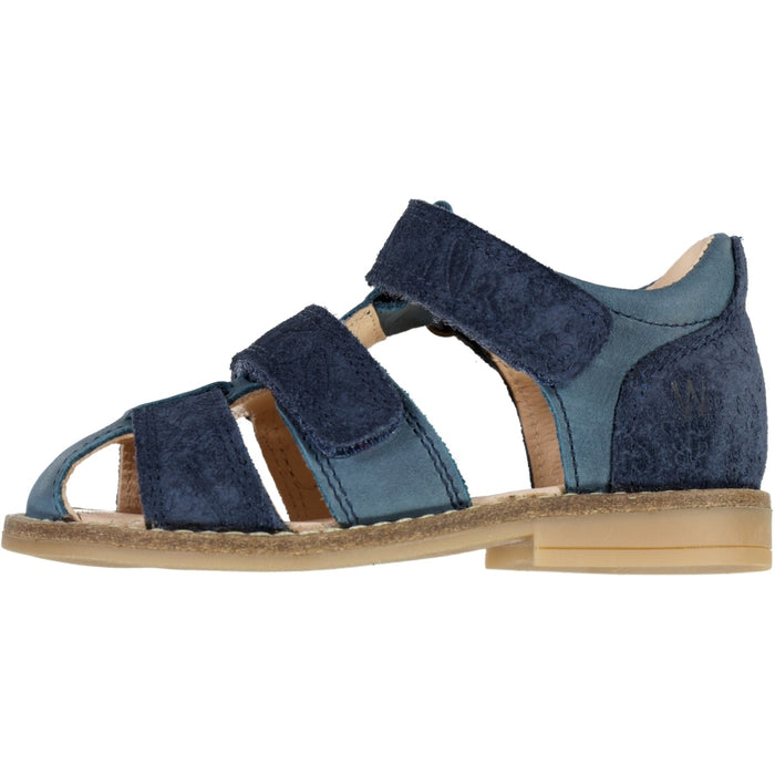 Wheat Footwear Macey closed toe Prewalker Sandals 1432 navy