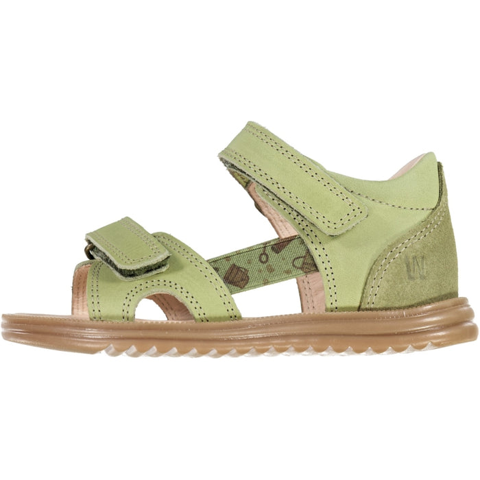 Wheat Footwear Macey open toe Prewalker Sandals 4121 heather green