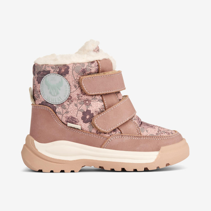 Wheat Footwear Millas Double Velcro Tex Print Winter Footwear 2163 dusty rouge