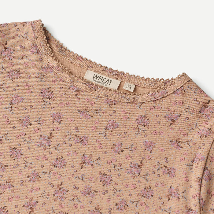 Wheat Main Nightgown Iben Home 2475 rose flowers