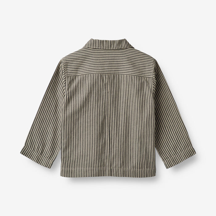 Wheat Main Overshirt Avi Shirts and Blouses 0030 black coal stripe