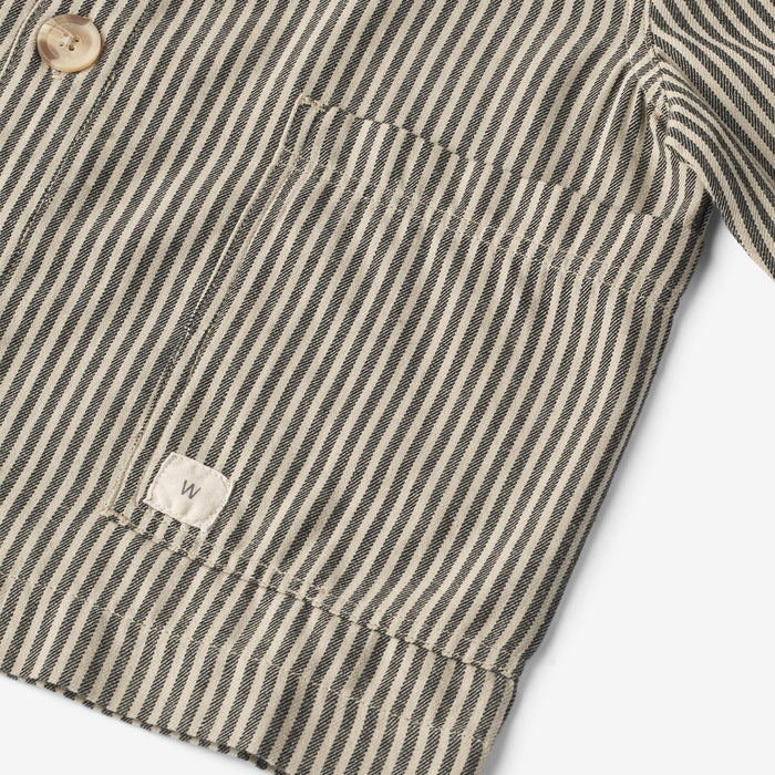 Wheat Main Overshirt Avi Shirts and Blouses 0030 black coal stripe