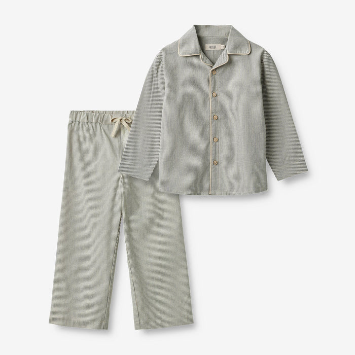 Wheat Main Pajamas Madison Home 1396 soft blue stripe