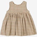 Wheat Main  Pinafore Wrinkles | Baby Dress 5094 golden dove check