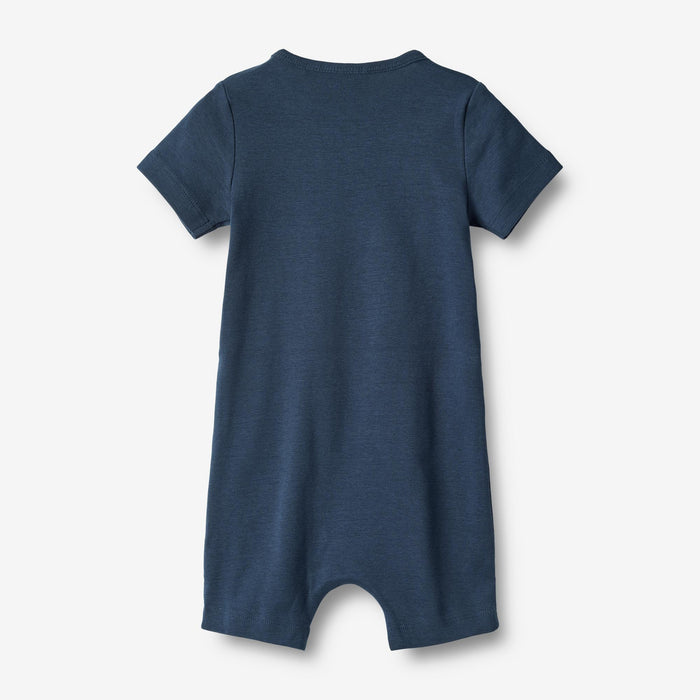 Wheat Main Playsuit S/S Asmus Jumpsuit 1042 blue waves