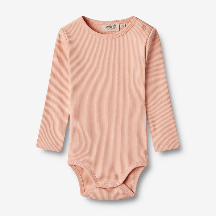 Wheat Main Rib Body L/S Spencer Underwear/Bodies 2563 soft coral
