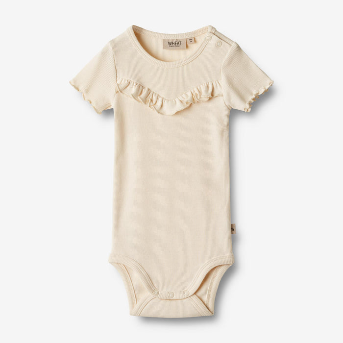 Wheat Main Rib Body Ruffle S/S Edith Underwear/Bodies 3171 cream