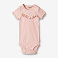 Wheat Main Rib Body Ruffle S/S Edith Underwear/Bodies 2281 rose ballet