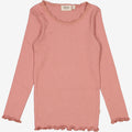 Wheat Main Rib T-Shirt Lace LS Jersey Tops and T-Shirts 2021 old rose