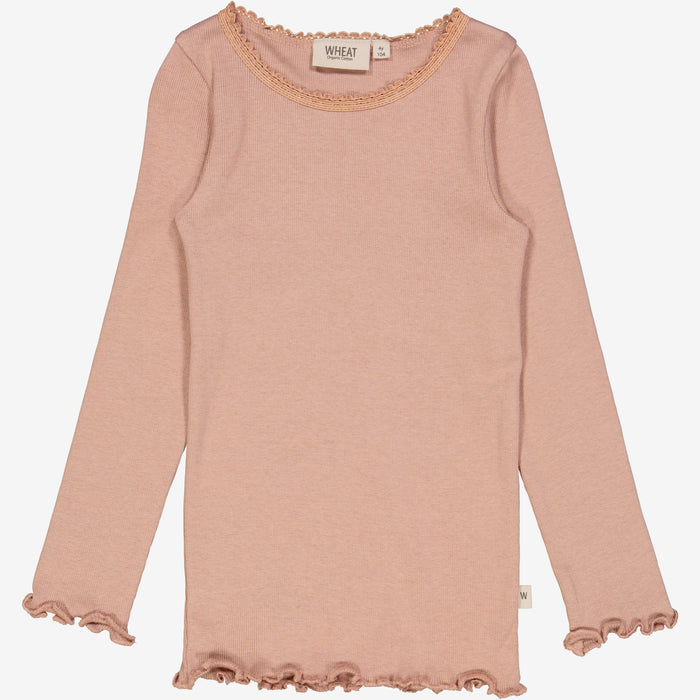 Wheat Main Rib T-Shirt Lace LS Jersey Tops and T-Shirts 2031 rose dawn