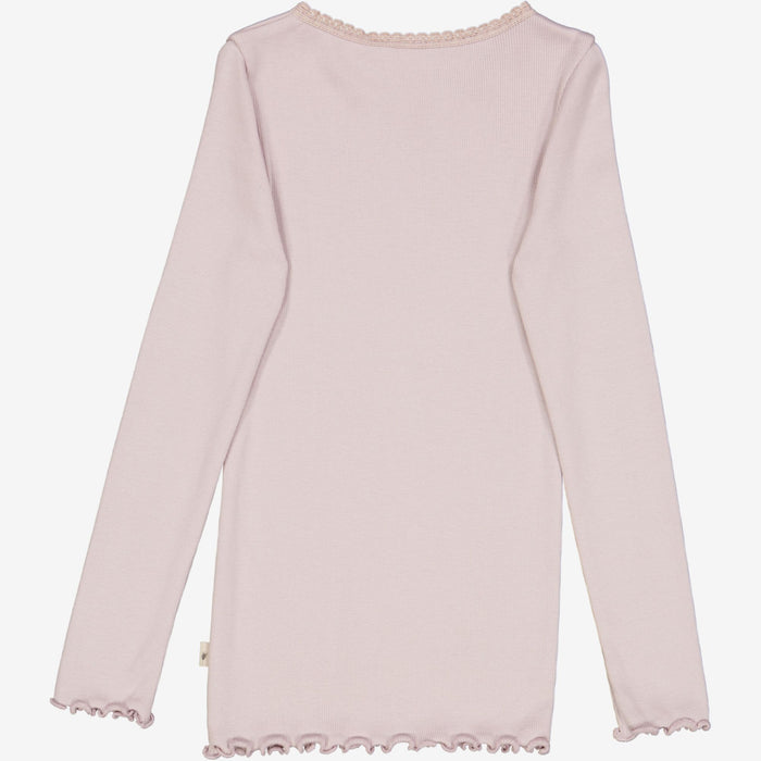 Wheat Main Rib T-Shirt Lace LS Jersey Tops and T-Shirts 1354 soft lilac