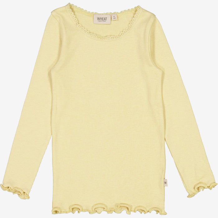 Wheat Main Rib T-Shirt Lace LS Jersey Tops and T-Shirts 5106 yellow dream