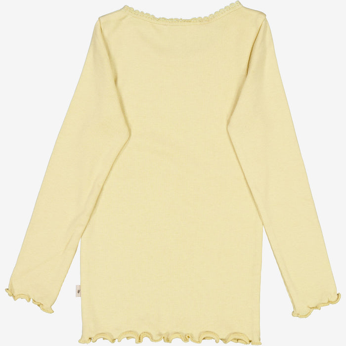 Wheat Main Rib T-Shirt Lace LS Jersey Tops and T-Shirts 5106 yellow dream