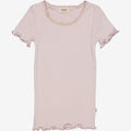 Wheat Main Rib T-Shirt Lace SS Jersey Tops and T-Shirts 1354 soft lilac
