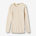 Wheat Main Rib T-Shirt L/S Reese Jersey Tops and T-Shirts 3171 cream