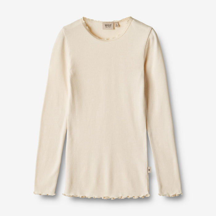 Wheat Main Rib T-Shirt L/S Reese Jersey Tops and T-Shirts 3171 cream
