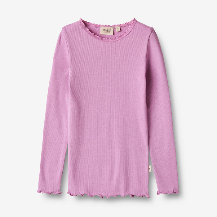 Wheat Main Rib T-Shirt L/S Reese Jersey Tops and T-Shirts 4500 iris