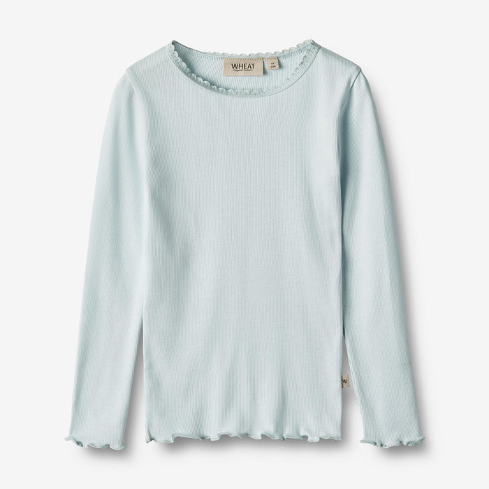 Wheat Main Rib T-Shirt L/S Reese Jersey Tops and T-Shirts 4030 light blue