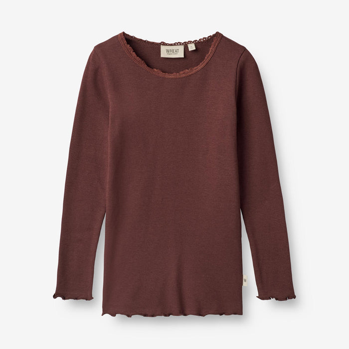 Wheat Main Rib T-Shirt Reese Jersey Tops and T-Shirts 2118 aubergine