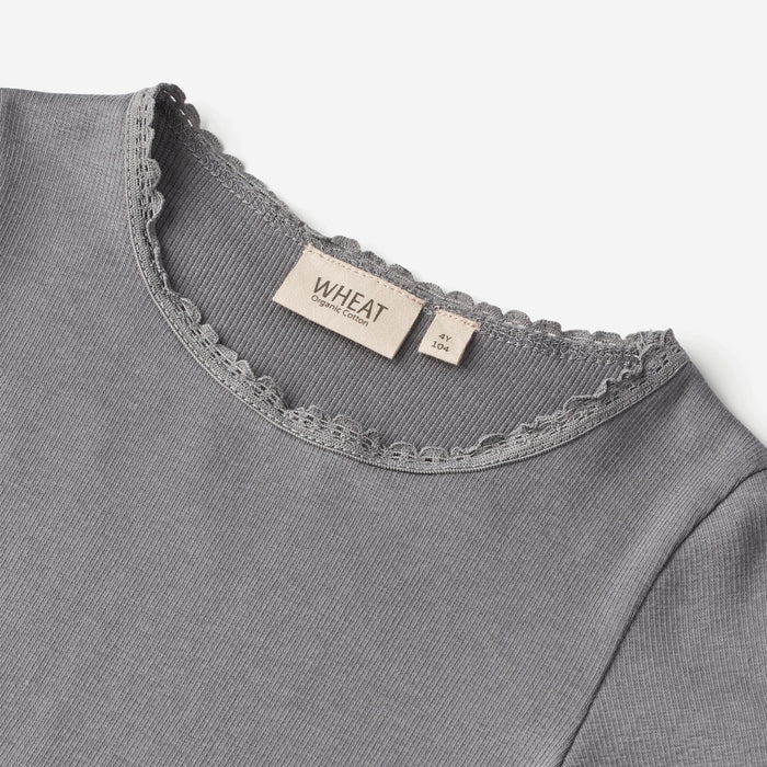Wheat Main Rib T-Shirt Reese Jersey Tops and T-Shirts 1525 autumn sky